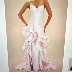 Fashion Nova Strapless Light Pink Dress